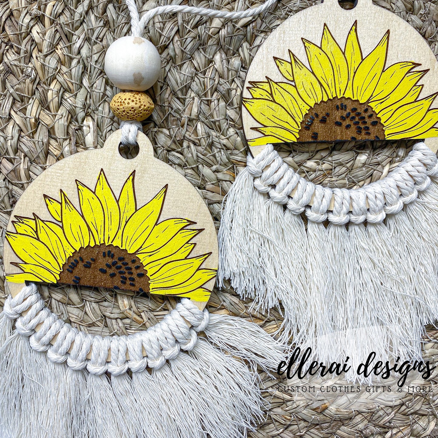 Sunflower Rearview Mirror Air Freshener image 3