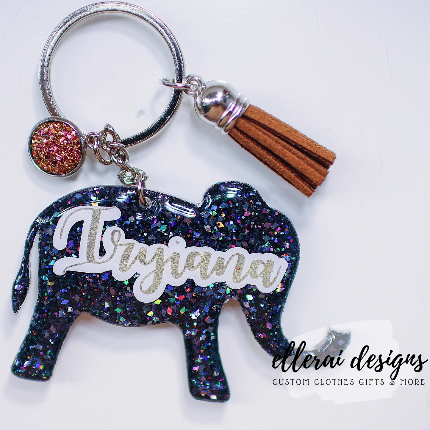Momma & Me Elephant Keychain image 3