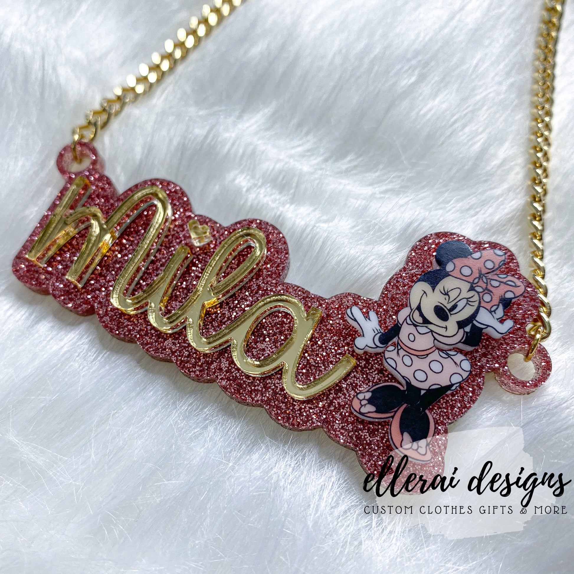 Character Name Necklace with Matching Earrings  image 2