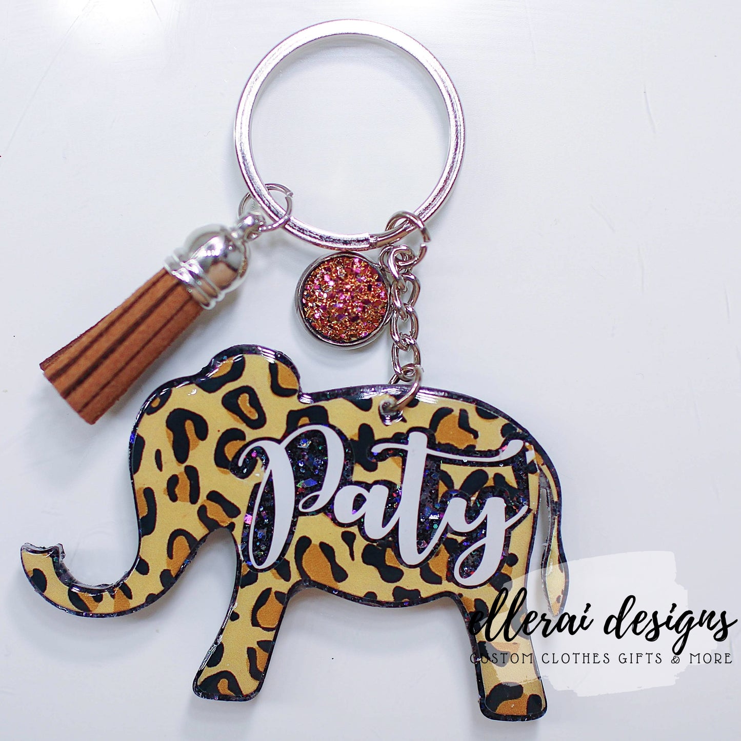 Momma & Me Elephant Keychain image 2
