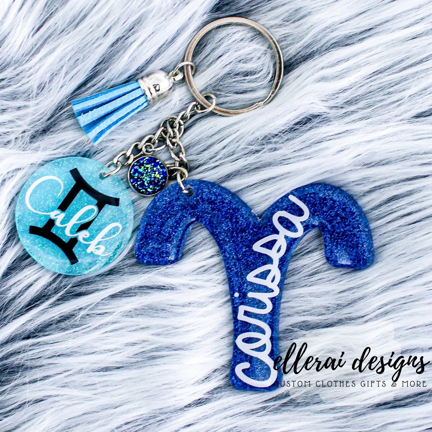 Momma & Me Zodiac Keychain image 0