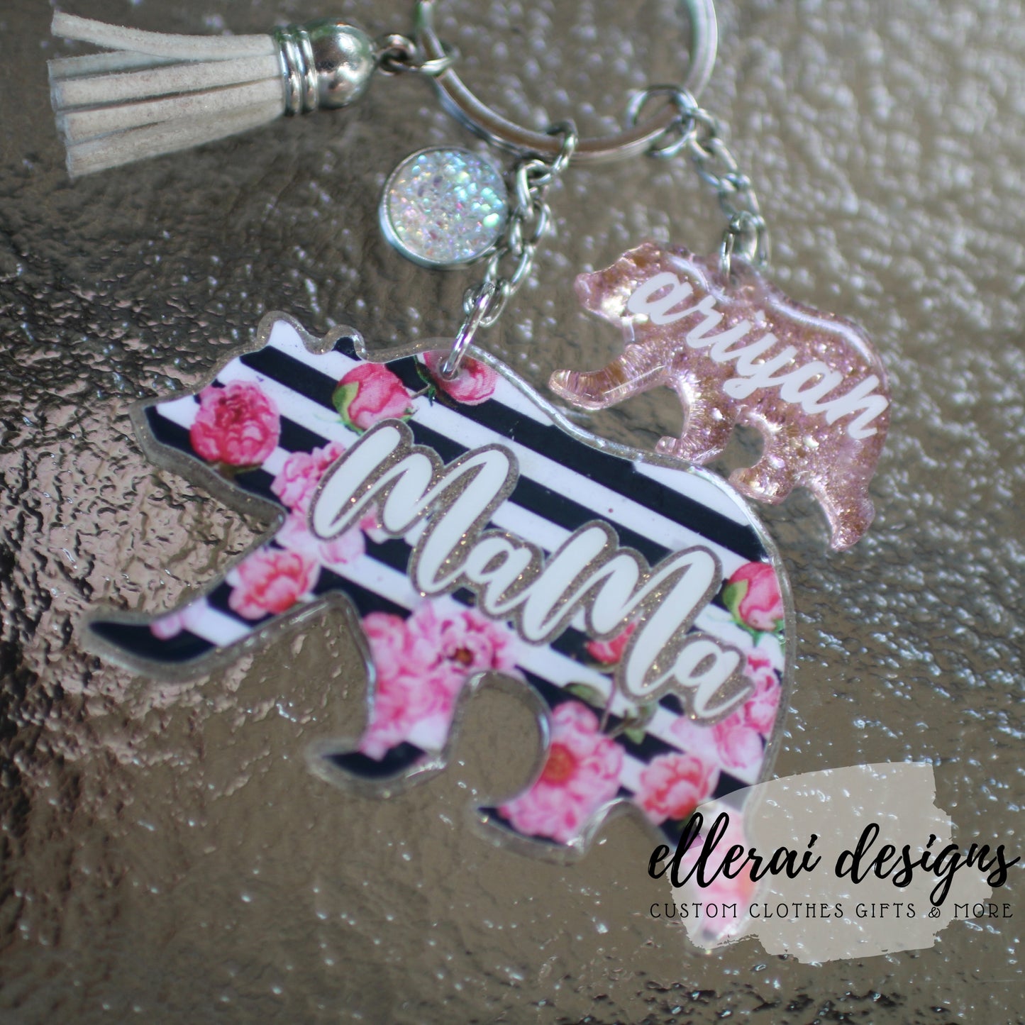 Momma & Me Bear Keychain image 1