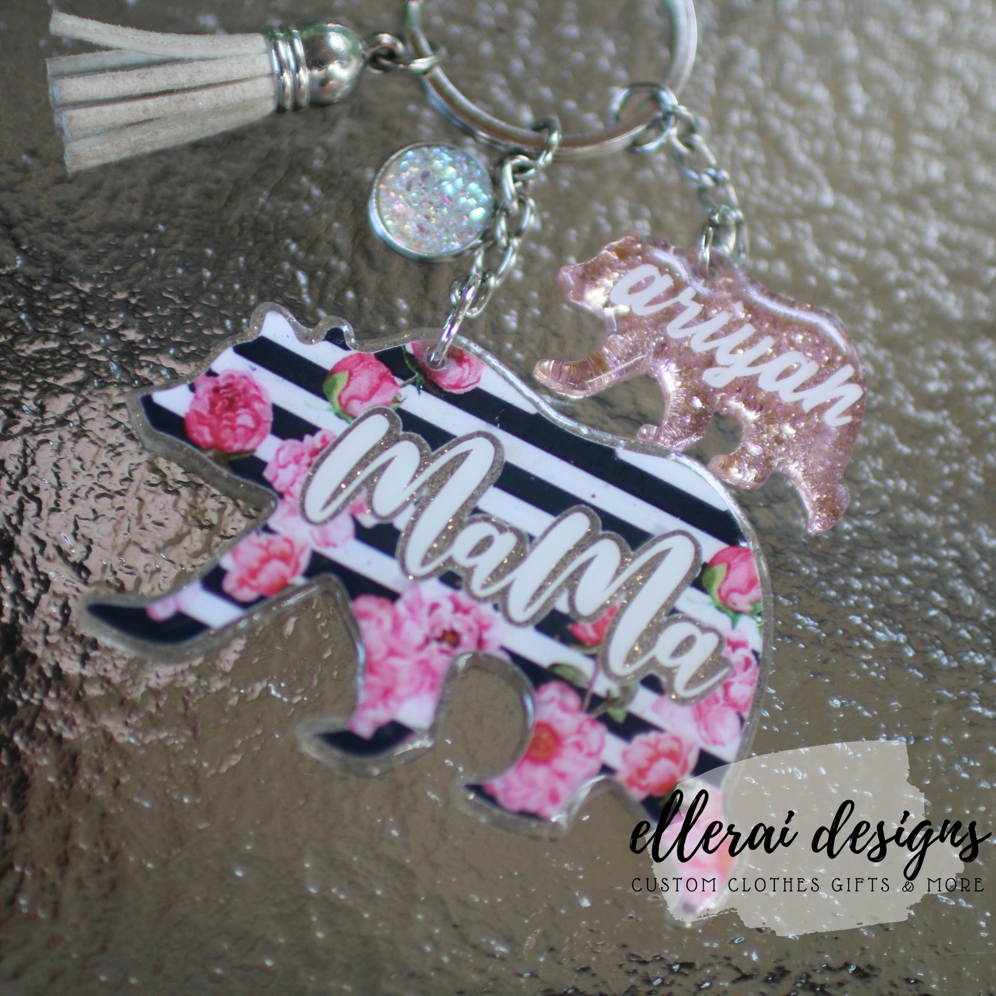Momma & Me Bear Keychain image 1