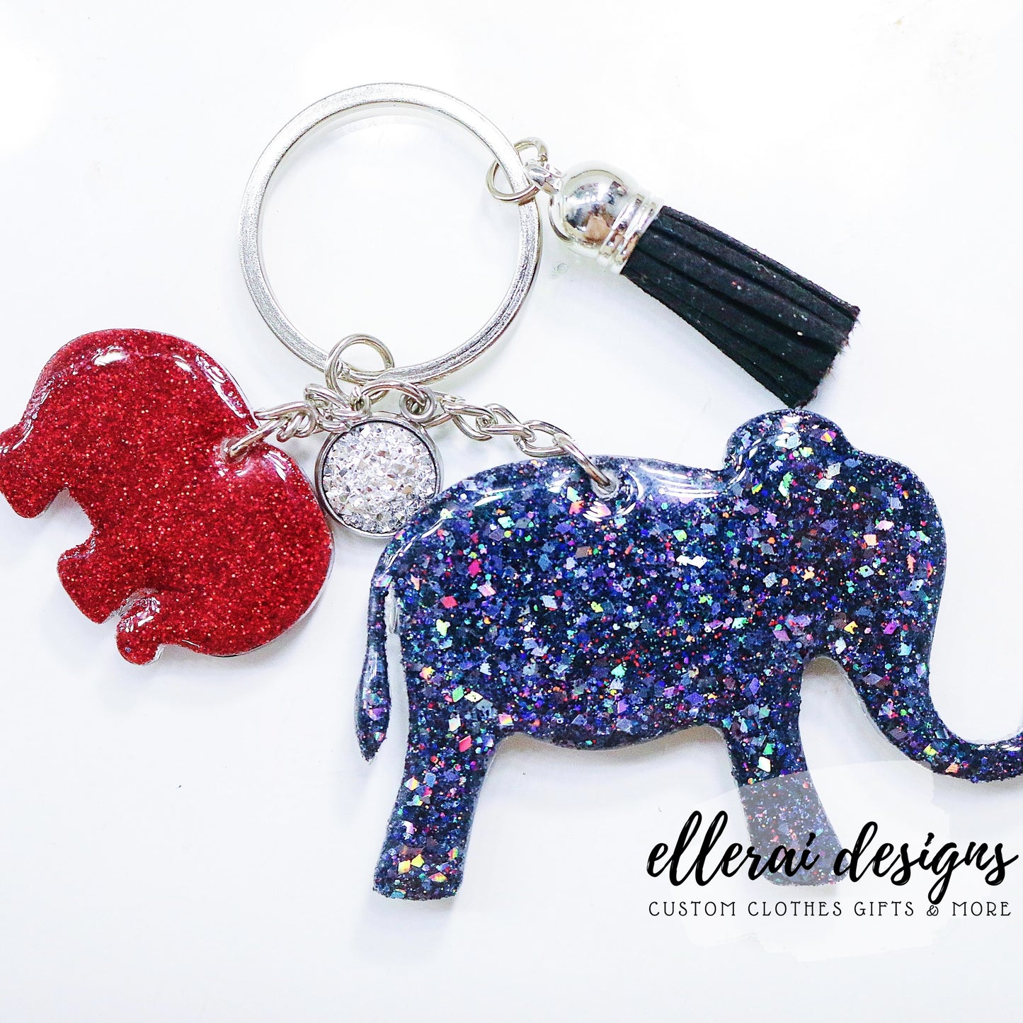 Momma & Me Elephant Keychain image 1