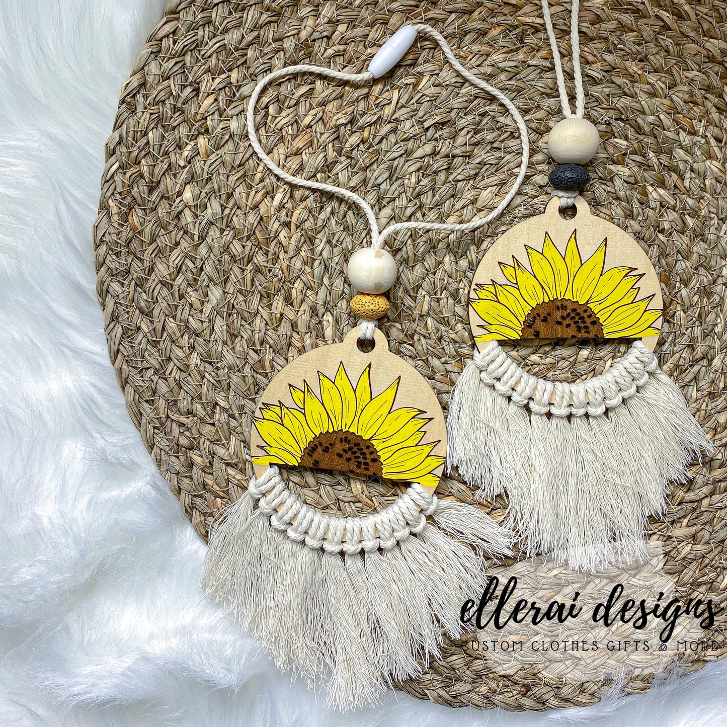 Sunflower Rearview Mirror Air Freshener image 1