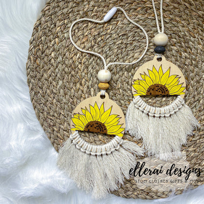 Sunflower Rearview Mirror Air Freshener image 1