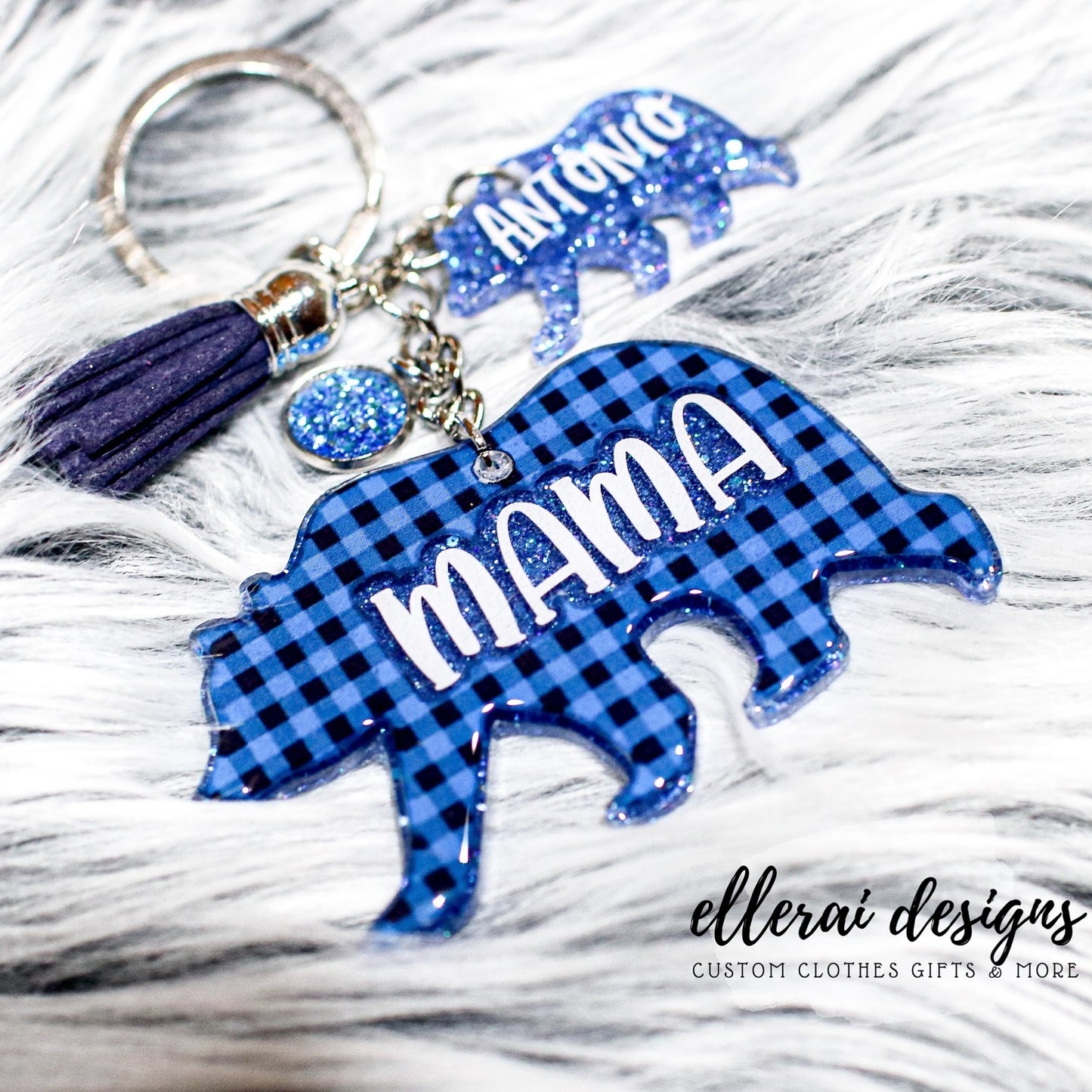 Momma & Me Bear Keychain image 0
