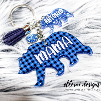 Momma & Me Bear Keychain image 0